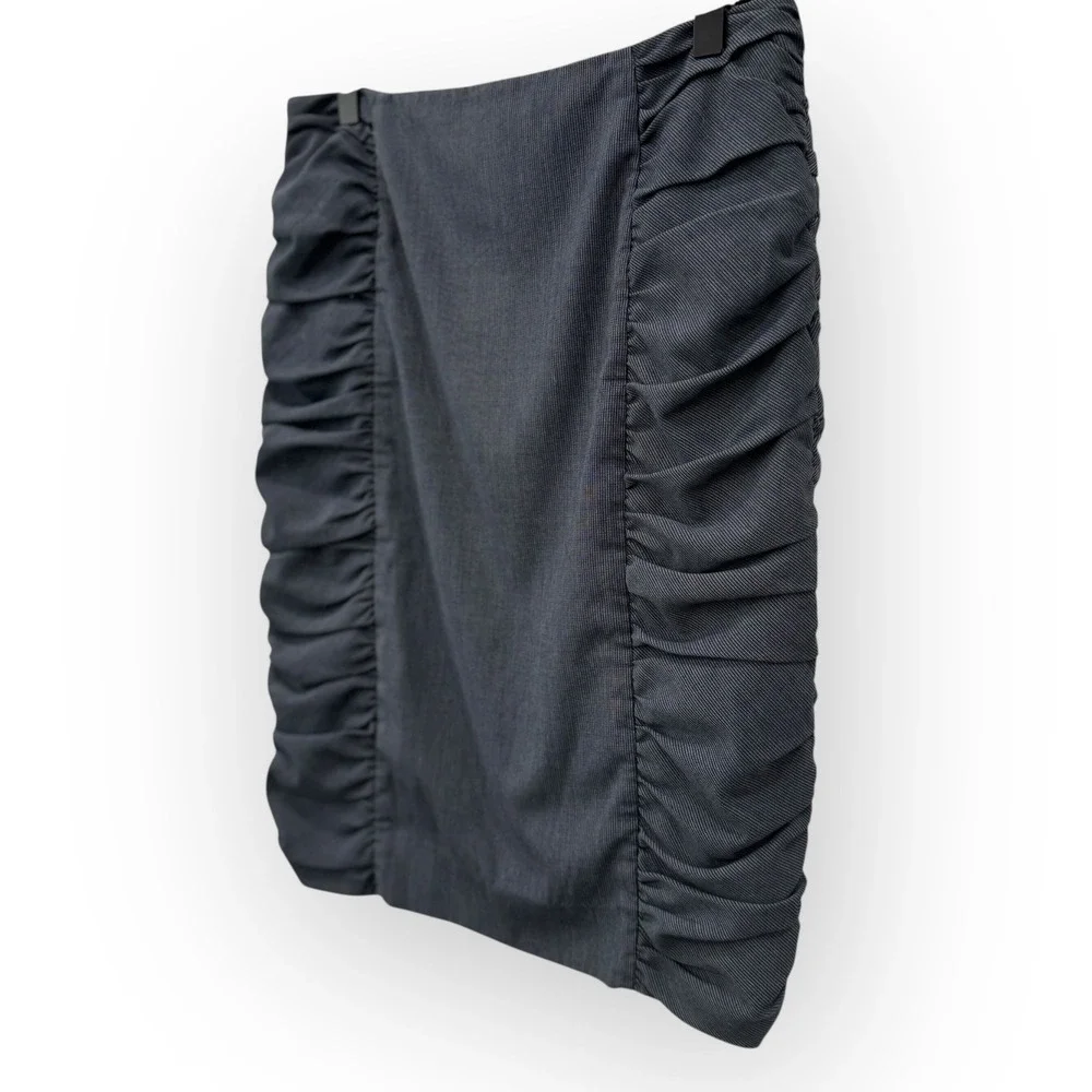 Anthropologie Cartonnier Ruched Pencil Skirt Women's‎ Size 4 Gray Career Office